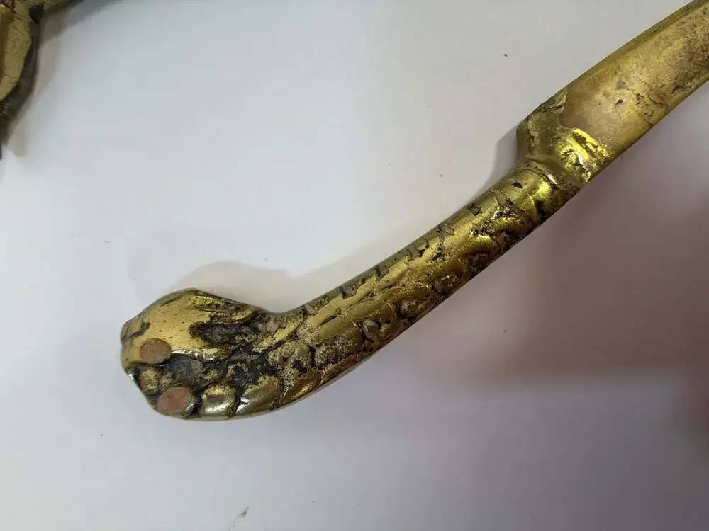 Vintage Ornate Brass Letter Opener with Scabbard‎ Marked Turkey